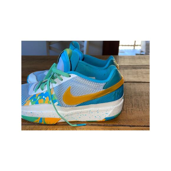 Kids Nike Blue Greeb Orange Ja 1 Water Bottle Sneakers Basketball Size 7Y - Picture 6 of 13